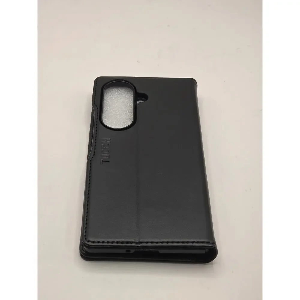 Wallet Case Samsung Galaxy Z Fold 8 Black RFID Card Slots Ring Stand